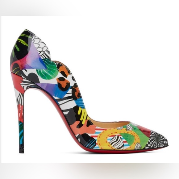 Christian Louboutin Shoes - Christian Louboutin shoes Multicolor Hot Chick 100 Heels Patent Sapeur Pumps